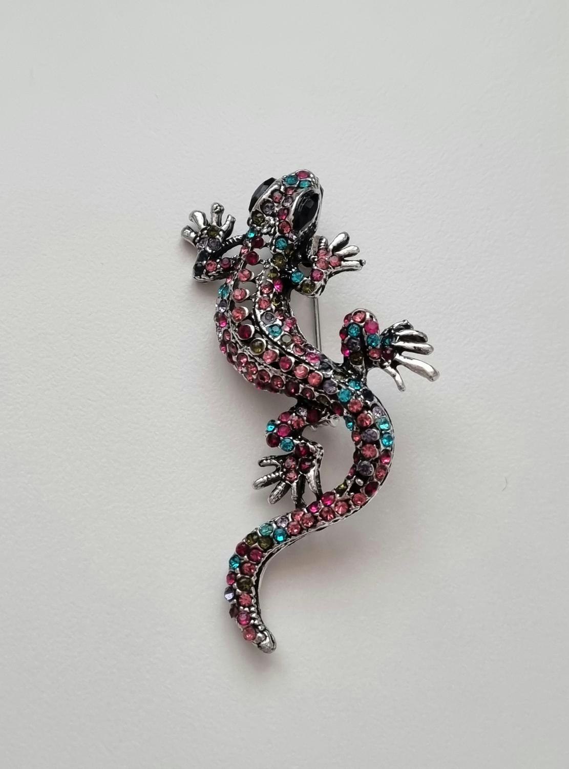 1 st detaljrik brosch hänge - Ödla