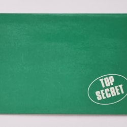 Vykort, Top Secret - Papperix HB, Uppsala 1979. Printed in Sweden