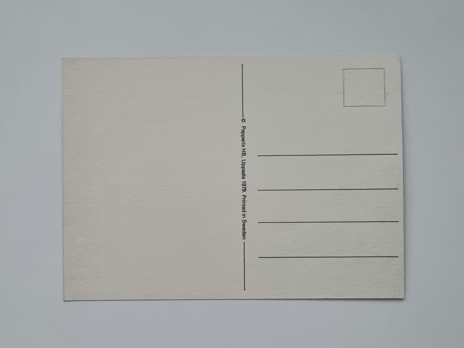 Vykort - Sorry - Papperix HB, Uppsala 1979. Printed in Sweden