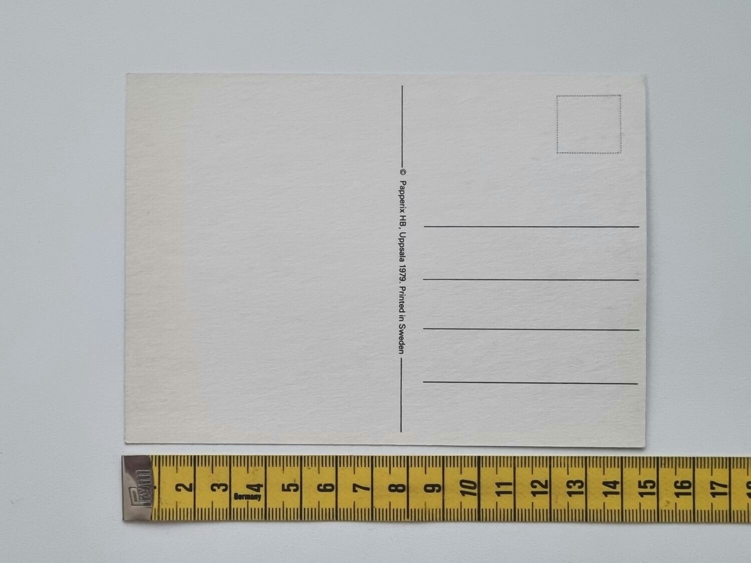 Vykort - Sorry - Papperix HB, Uppsala 1979. Printed in Sweden