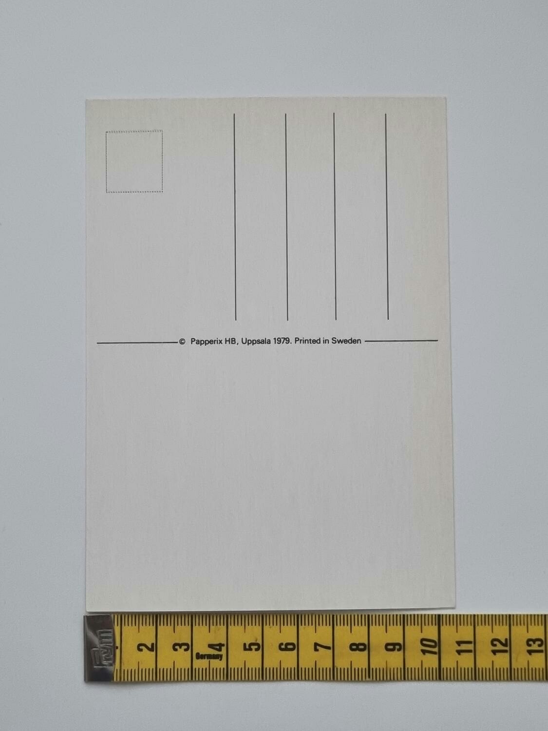 Vykort, Frågetecken - Papperix HB, Uppsala 1979. Printed in Sweden