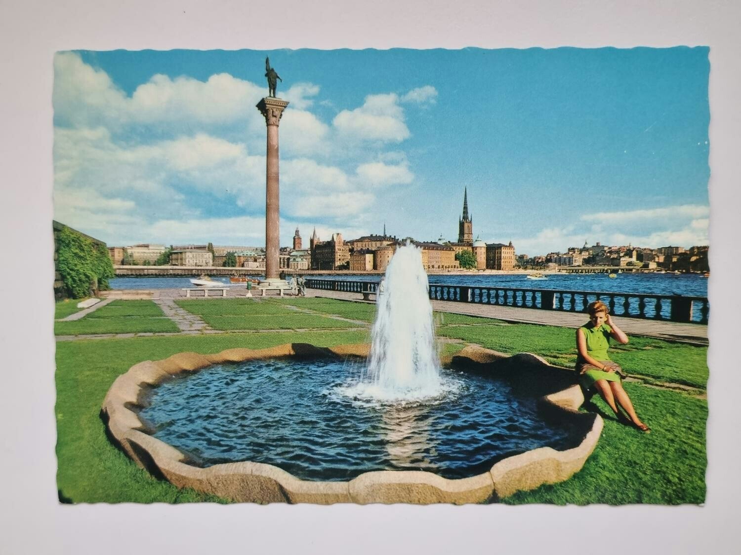 Vykort - Stockholm, Gamla Sta'n från Stadshuskajen