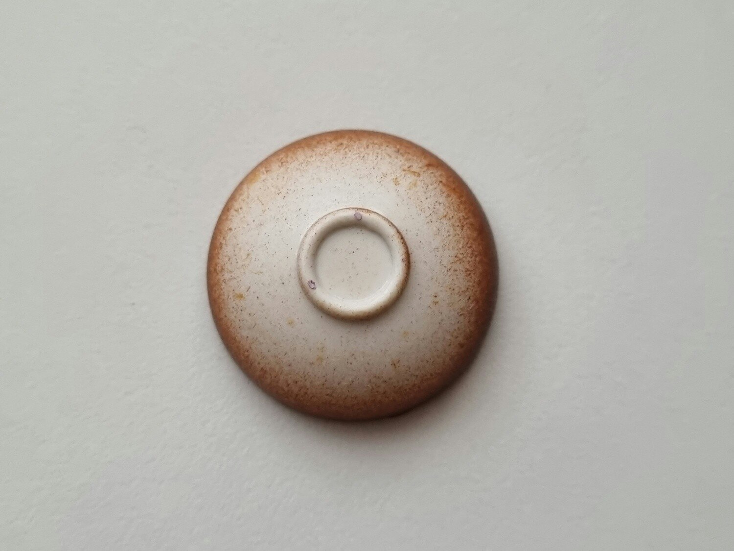 1 st skål, miniskål / miniatyr (rostbrun/vit)