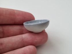 1 st skål, miniskål / miniatyr (grå/vit)