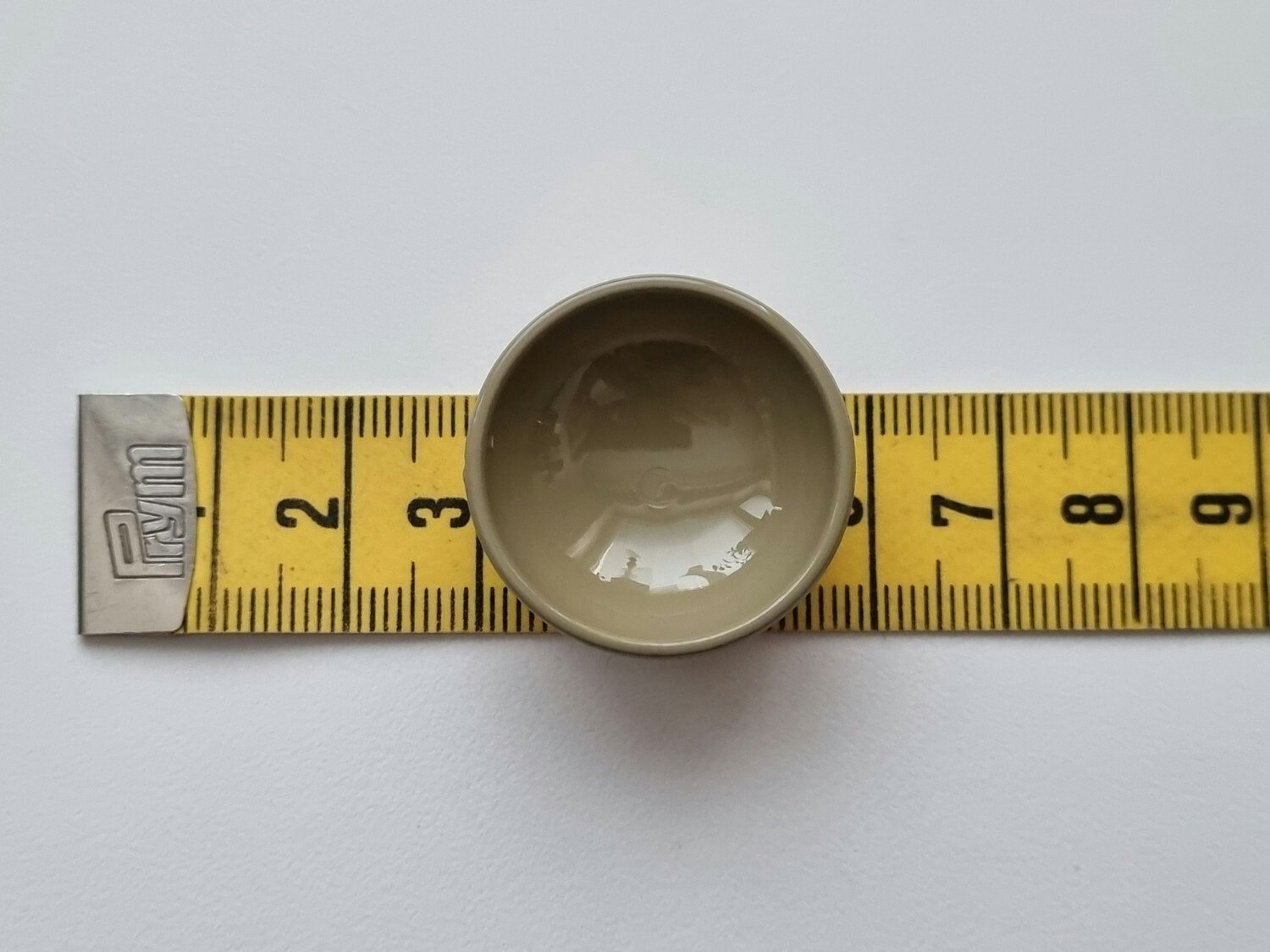 1 st skål, miniskål / miniatyr (brun/vit)