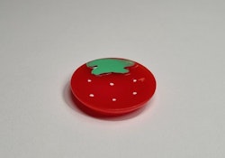 1 st fat / tallrik. Miniatyr för dockskåp, tittskåp (jordgubbe)
