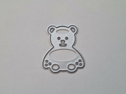 Scrapbooking, dies, cutting dies - Liten nalle / björn