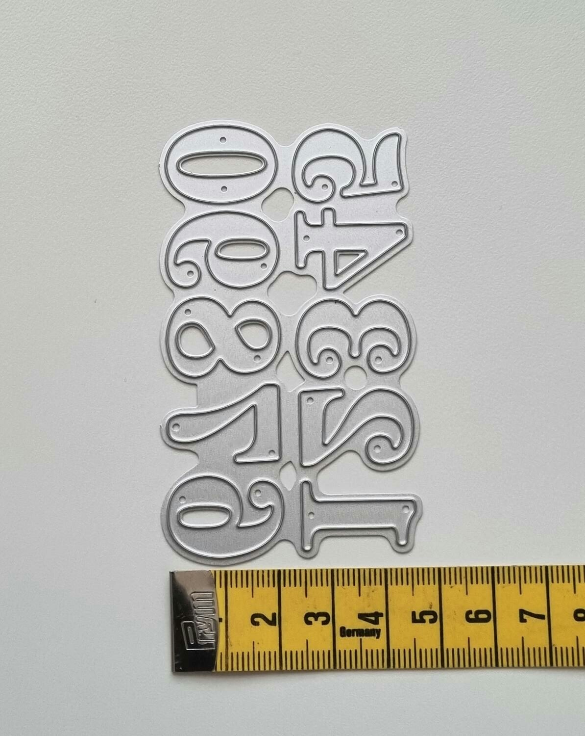 Scrapbooking, dies, cutting dies (siffrorna 0-9)