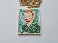 Guldfärgat halsband (45 cm) med porträtt av Vincent van Gogh