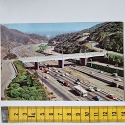 Vykort Cahuenga Pass-Hollywood Freeway Hollywood, California