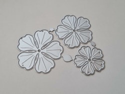 Scrapbooking, 3 st dies, cutting dies (blommor)