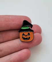 Pins, Pumpa med hatt, Halloween