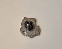 Pin, gullig liten apa med en klase bananer