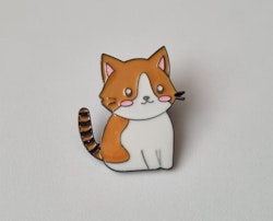 Pin, gullig katt