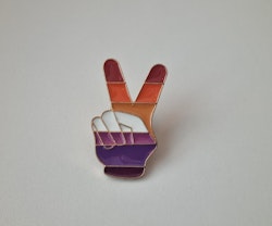 Pin med peace-tecken