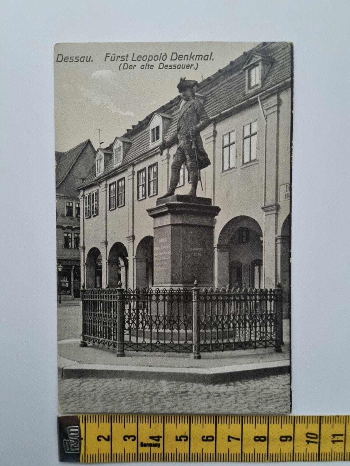 ?Äldre vykort, Dessau, Fürst Leopold Denkmal. (Der alte Dessauer.)