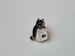 Pin, Svart katt med fiskpåse