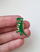Pin Grön Dinosaur