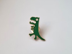 Pin Grön Dinosaur