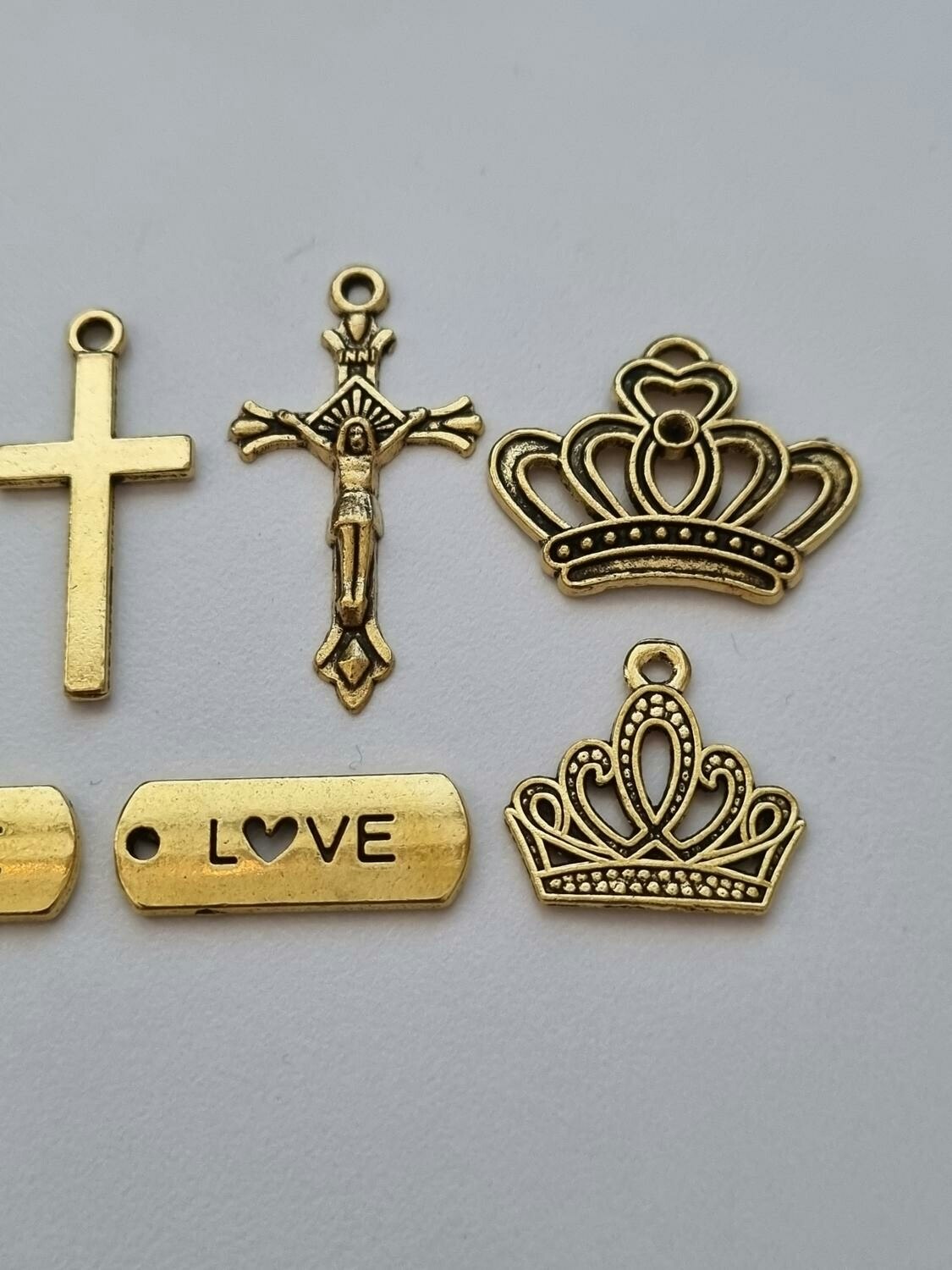10 st guldfärgade Berlocker Charms Hängen för smyckestillverkning