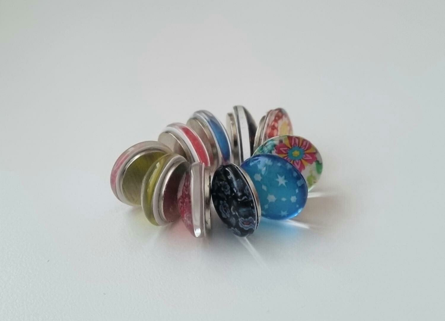 10 st kylskåpsmagneter, neodymium magneter med mixade motiv