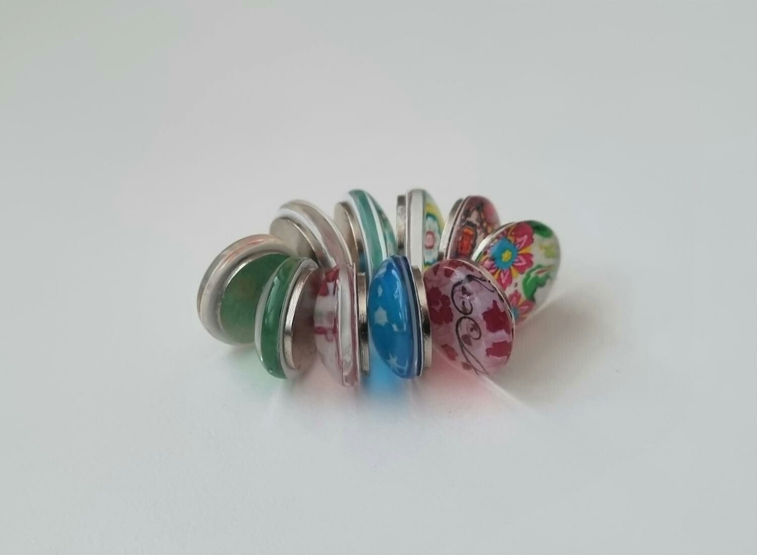 10 st kylskåpsmagneter, neodymium magneter med mixade motiv