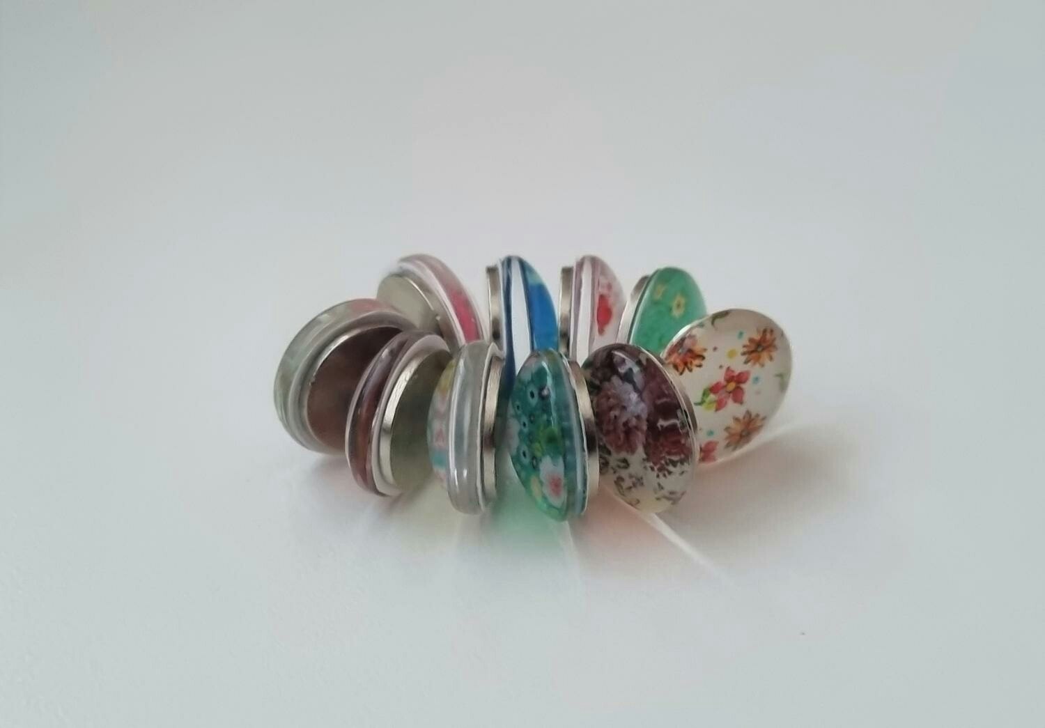 10 st kylskåpsmagneter, neodymium magneter med mixade motiv
