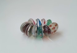 10 st kylskåpsmagneter, neodymium magneter med mixade motiv