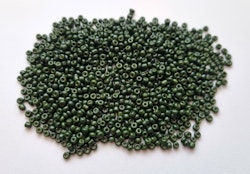 1000 små pärlor, fröpärlor, glaspärlor (2 mm) - Militärgrön