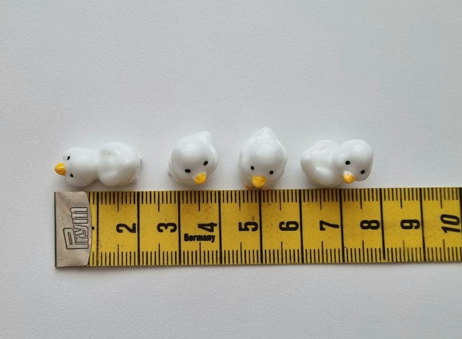 4 st vita ankor, miniatyrankor miniankor