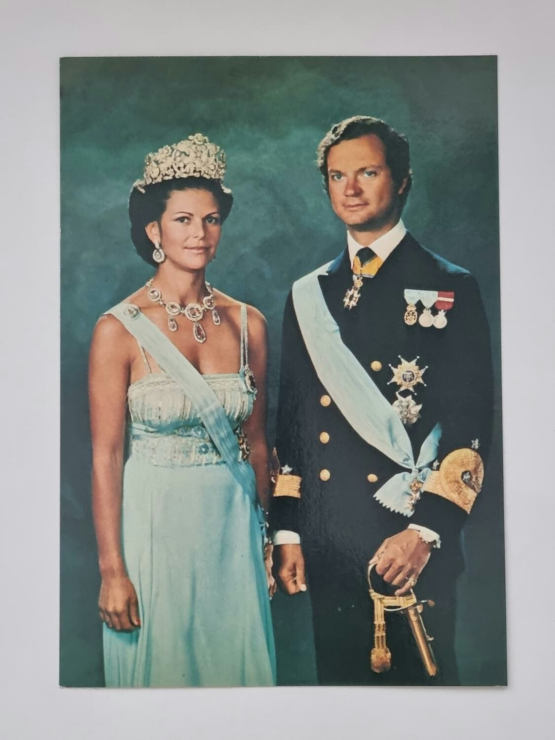 Vykort - Drottning Silvia och Kung Carl XVI Gustaf