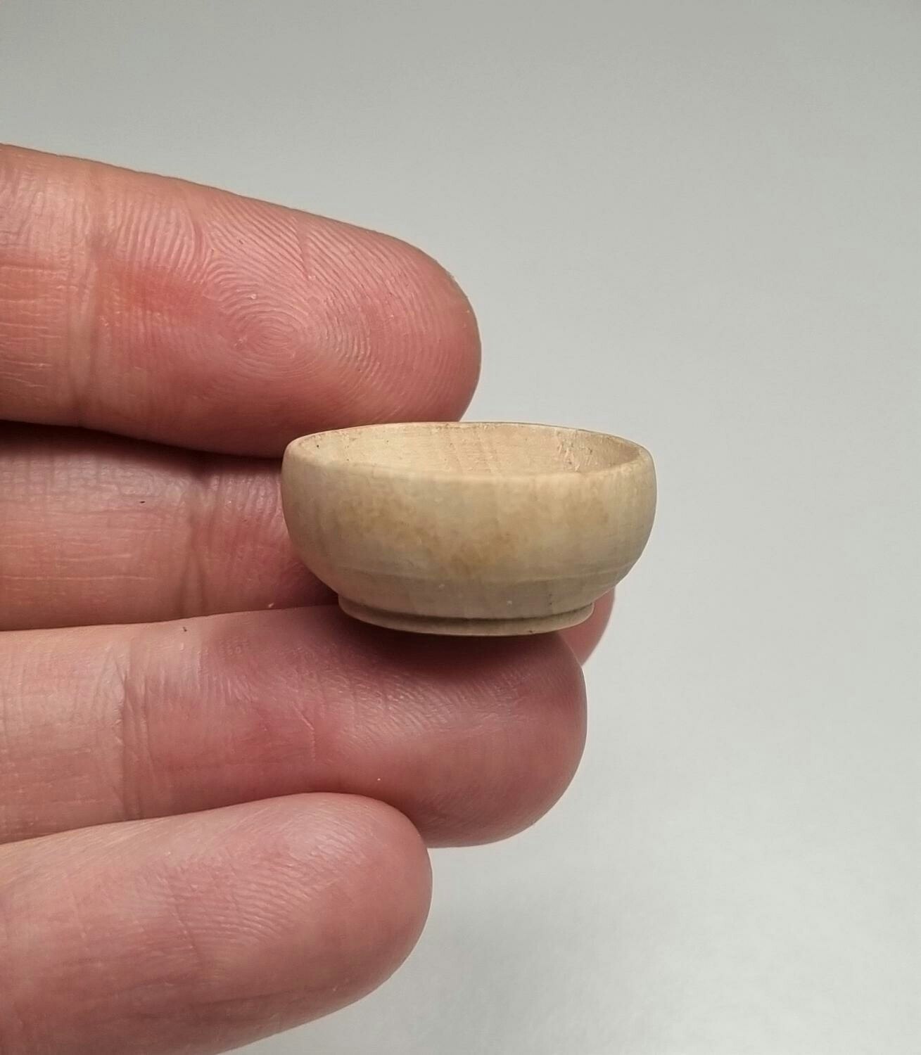 Fat, träskål, serveringsskål - Miniatyr till dockskåp, tittskåp med mera