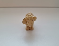 Ståendes litet får, miniatyr figurin (cremefärgat)