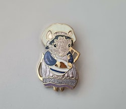 Pin / Brosch Mus, Stämpel: Fish HSB93