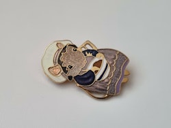 Pin / Brosch Mus, Stämpel: Fish HSB93