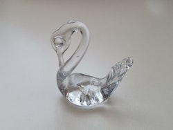 Söt svan i glas / glassvan (5,5 cm hög)