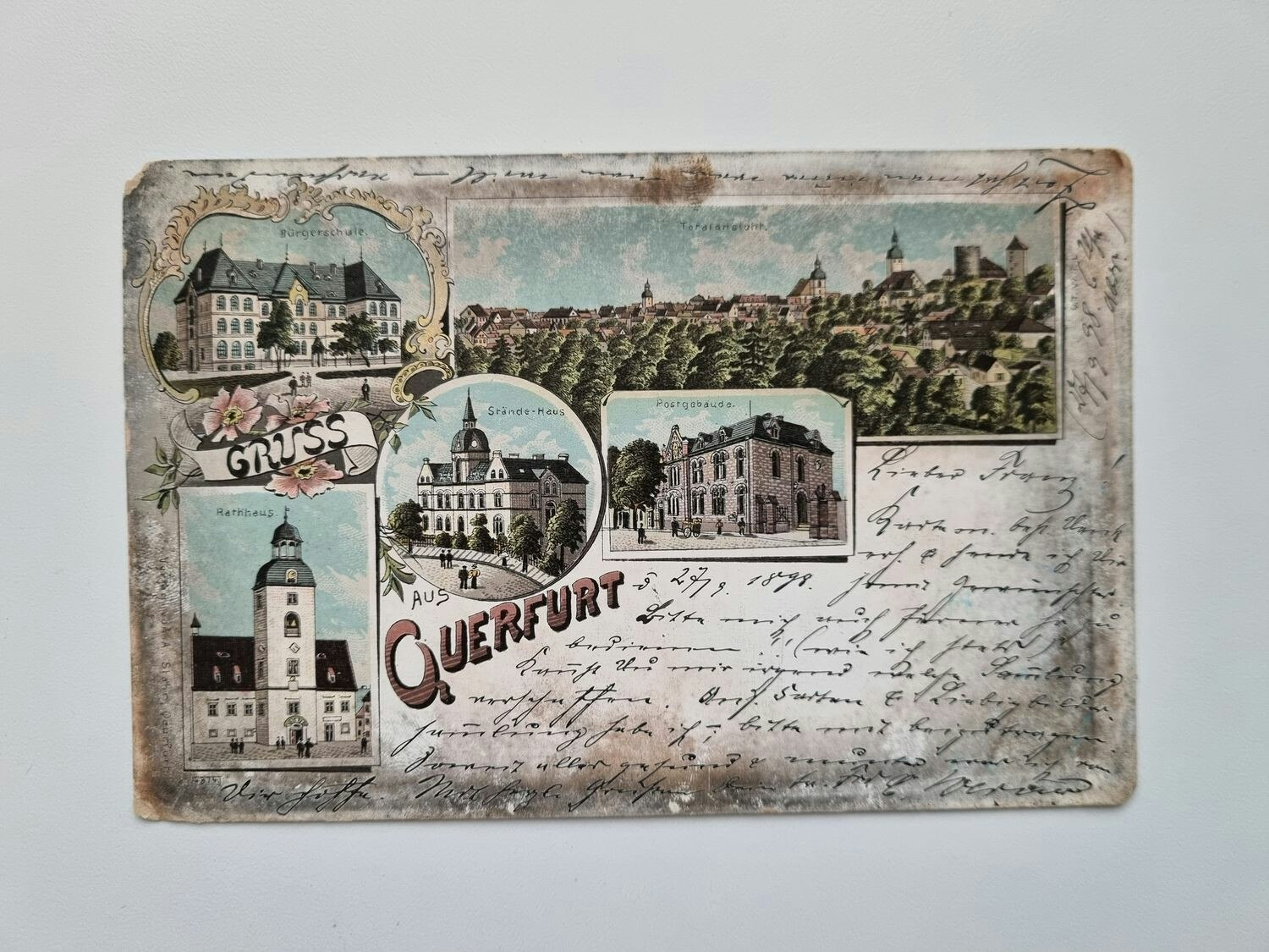 Vykort GRUSS Aus QUERFURT, 1898