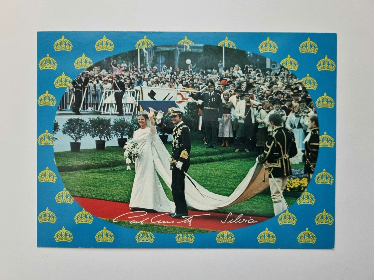 Vykort H.M. Konung CARL XVI GUSTAF och H.M. Drottning SILVIA.