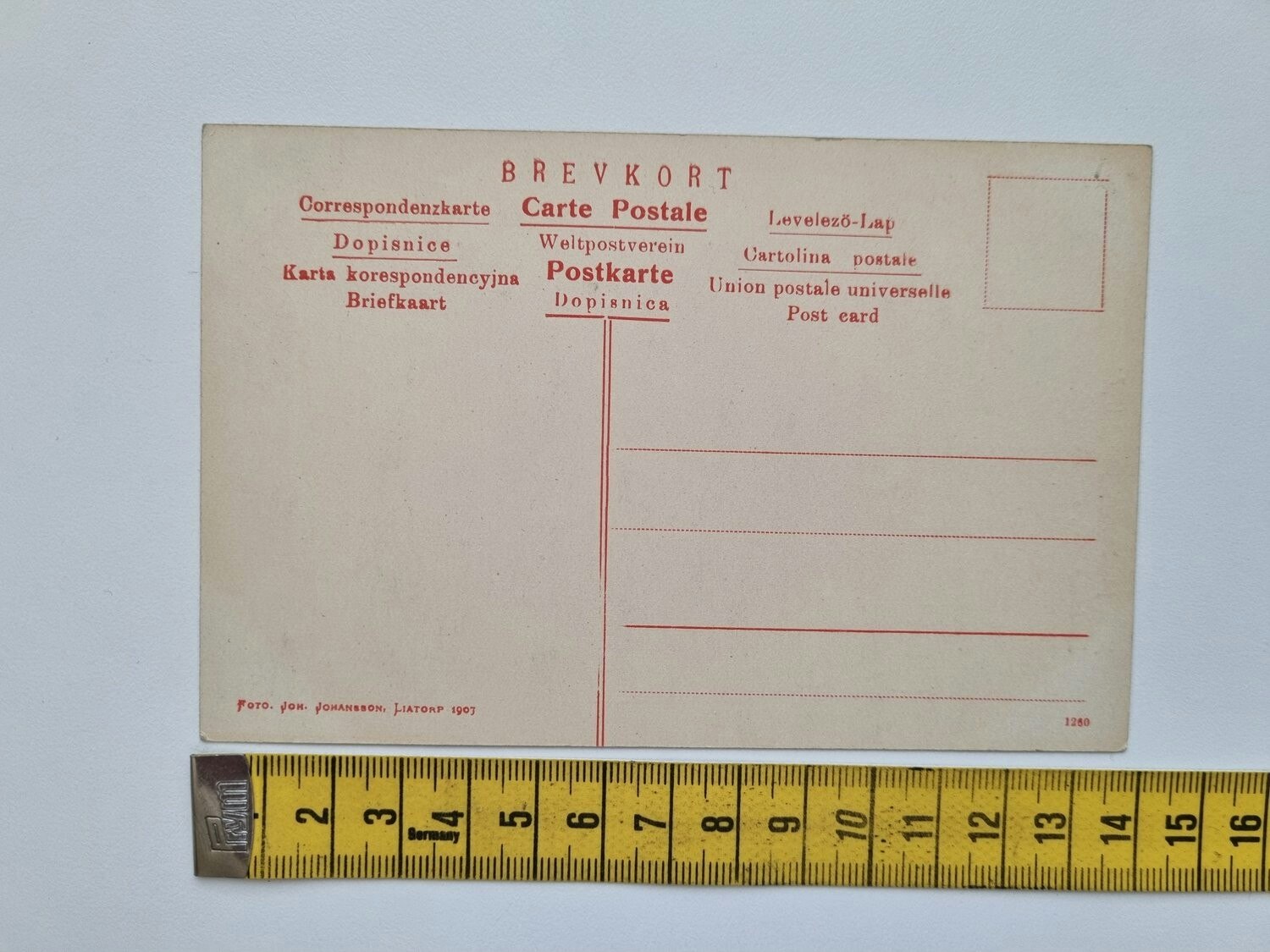 Vykort Minne från 200-års Jubileet 1907. Linnémonumentet, Råshult
