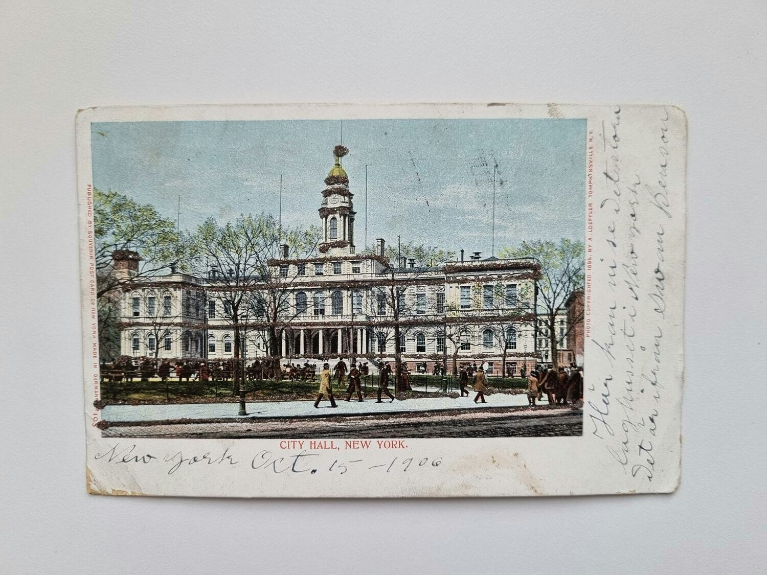 Vykort New York City Hall, 1906