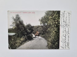 Vykort ON THE CROSSWAY, GREEN LAKE, WIS - 1907