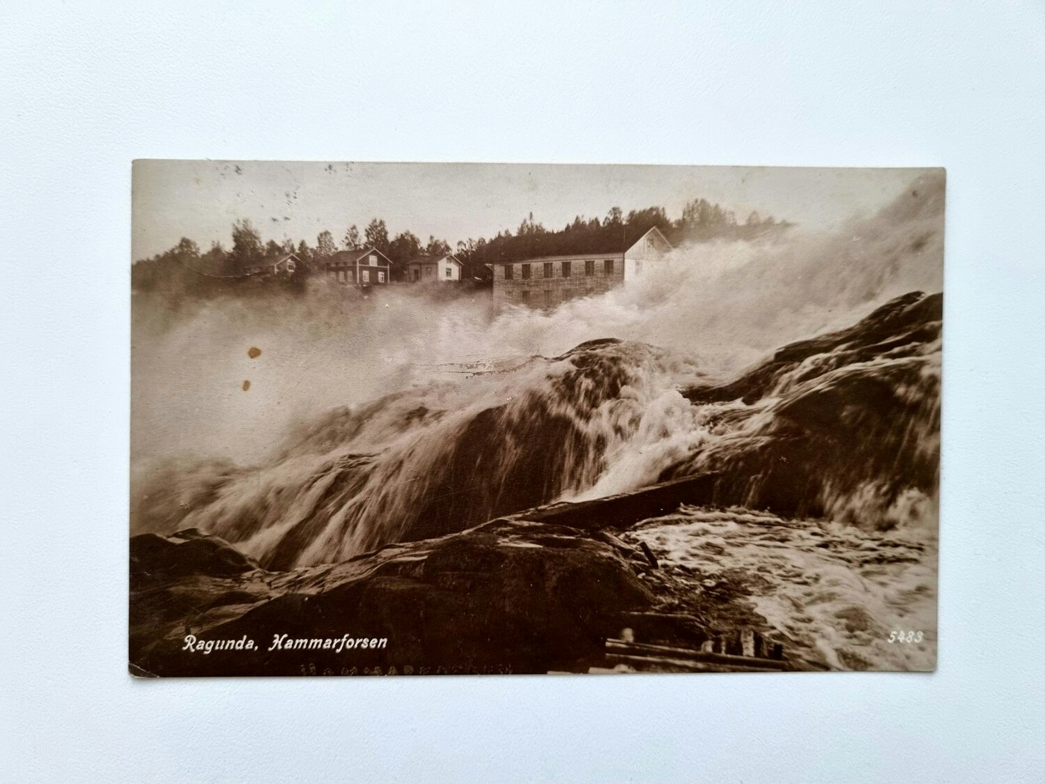 Vykort Ragunda, Hammarforsen, 1925