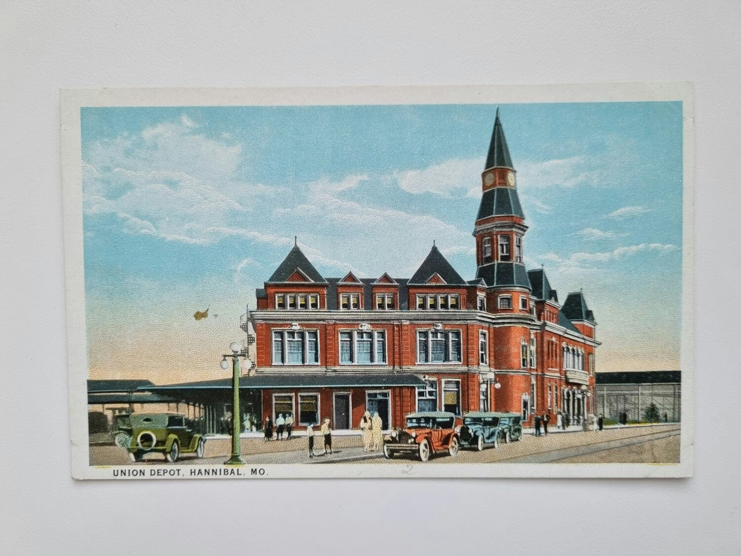 Vykort UNION DEPOT, HANNIBAL, MO