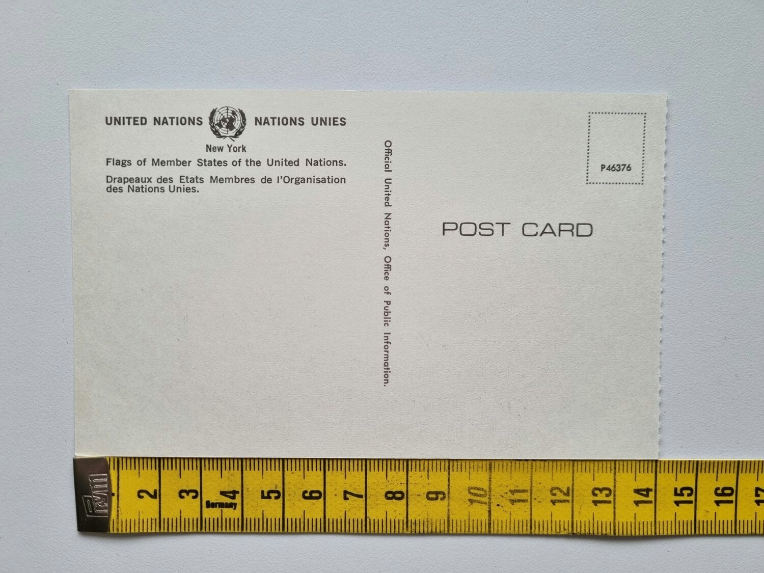 Vykort United Nations