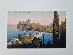 Äldre vykort Lago di Garda Isola di Garda, daterat 1911