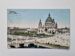 Äldre vykort Berlin Dom mit Lustgarten