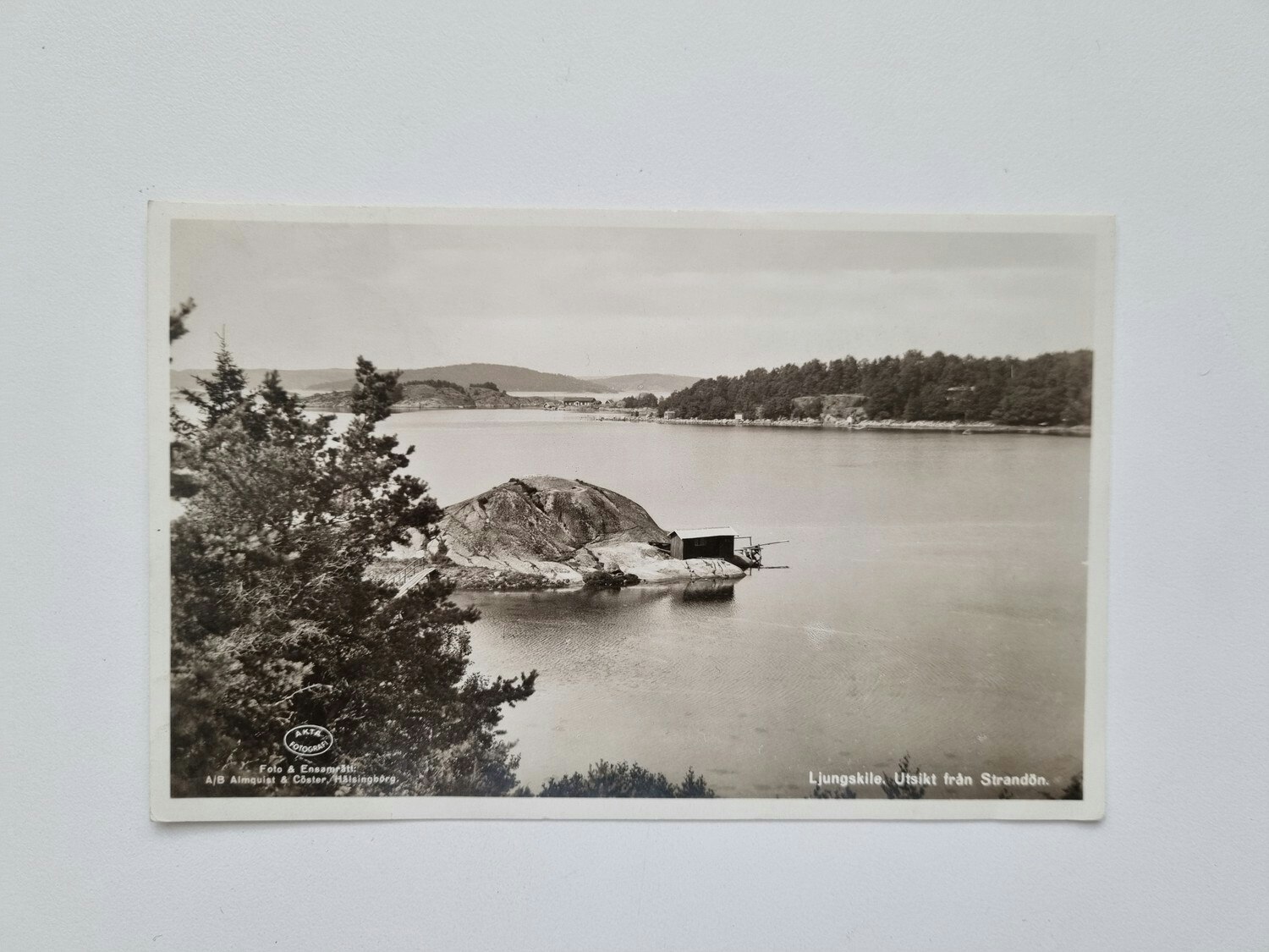 Vykort Ljungskile. Utsikt från Strandön