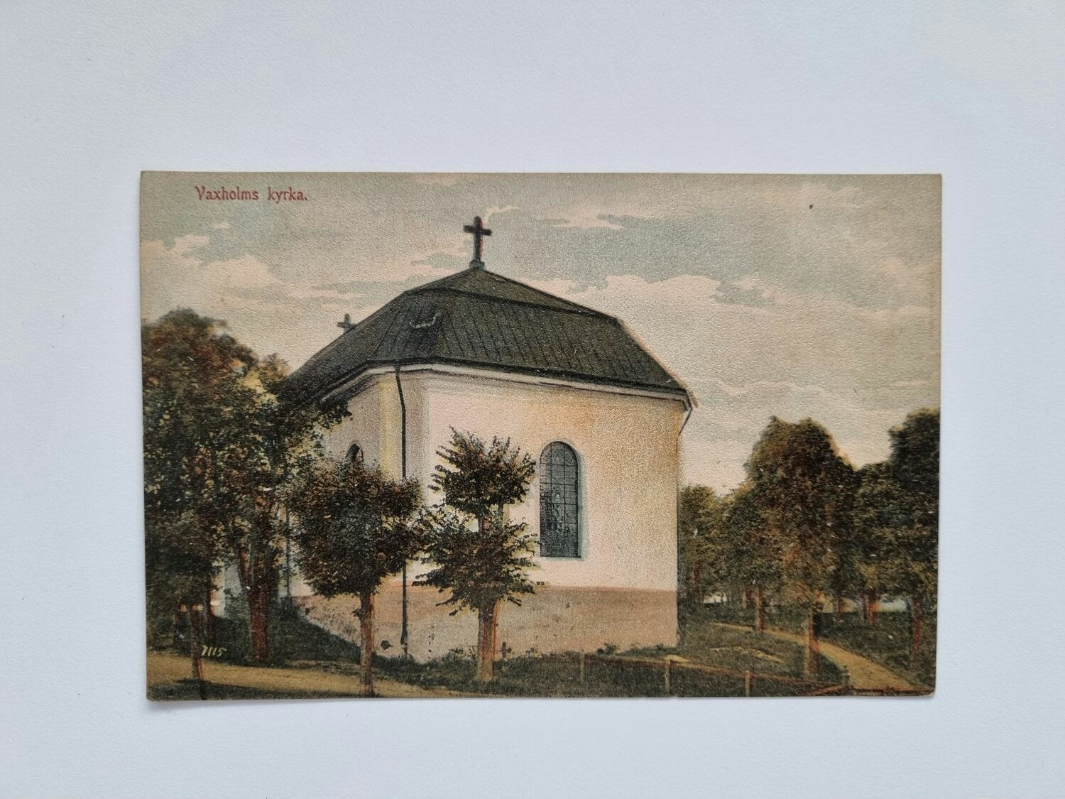 Vykort Vaxholms Kyrka 1908