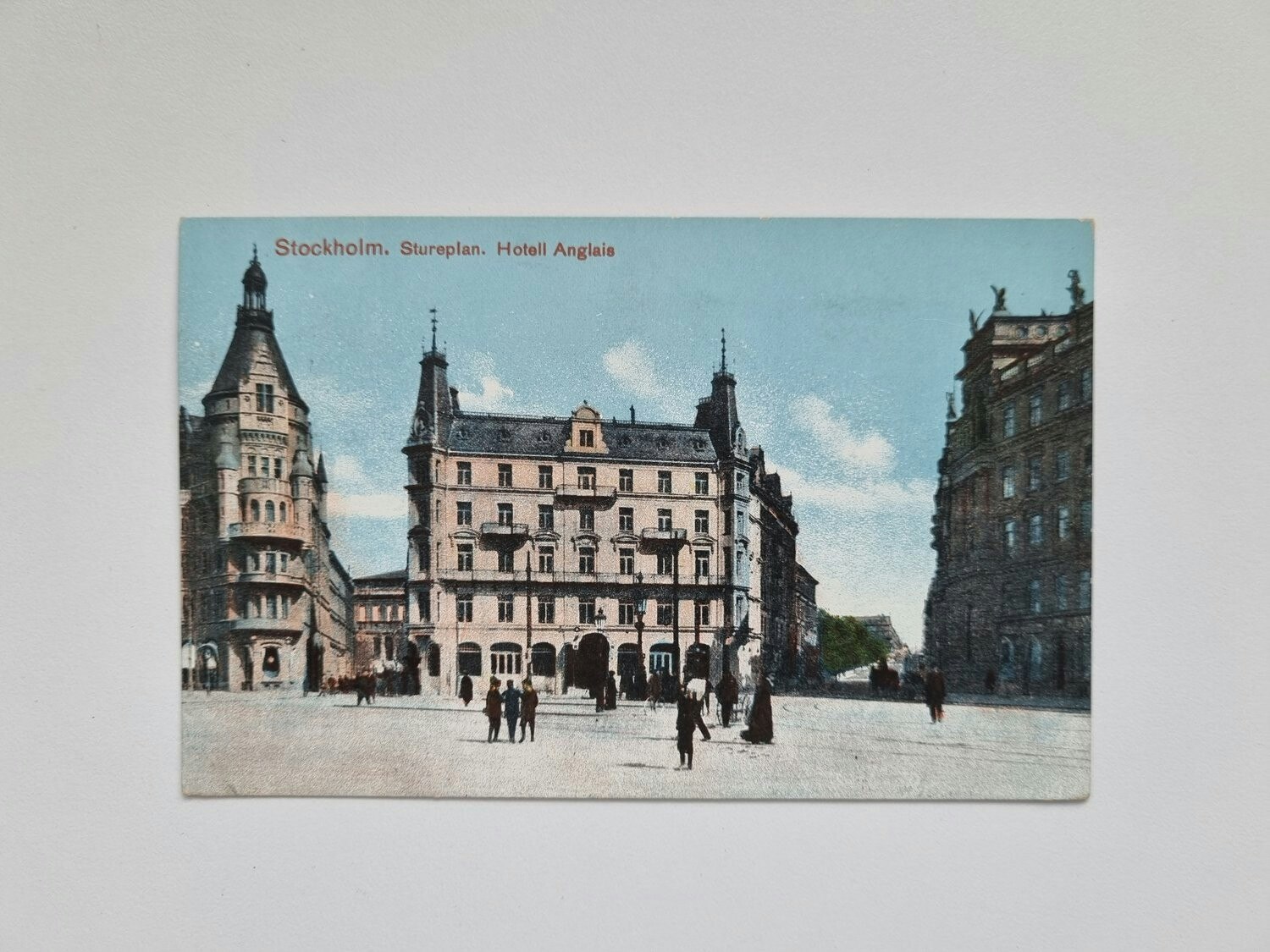 Vykort Stockholm. Stureplan. Hotell Anglais 1932
