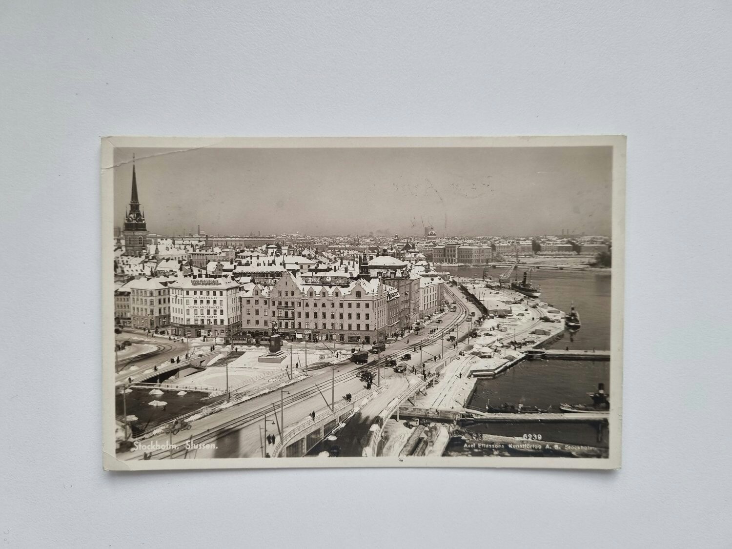 Vykort Stockholm Slussen, 1938